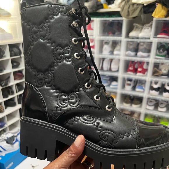 Leather Boots, fits size 9 / Black - Picture 2 of 8